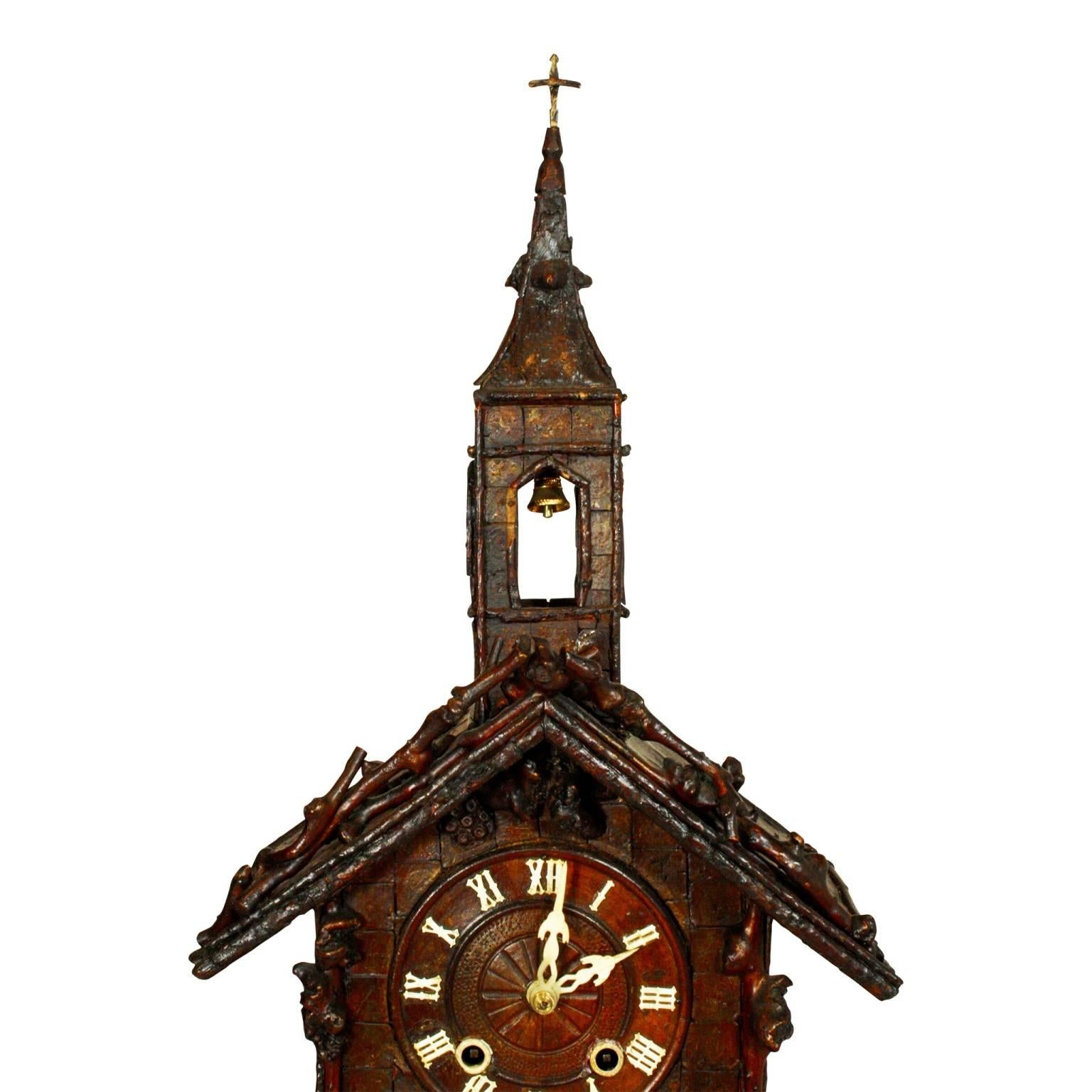 Black Forest 19th Century German Mantle Clock