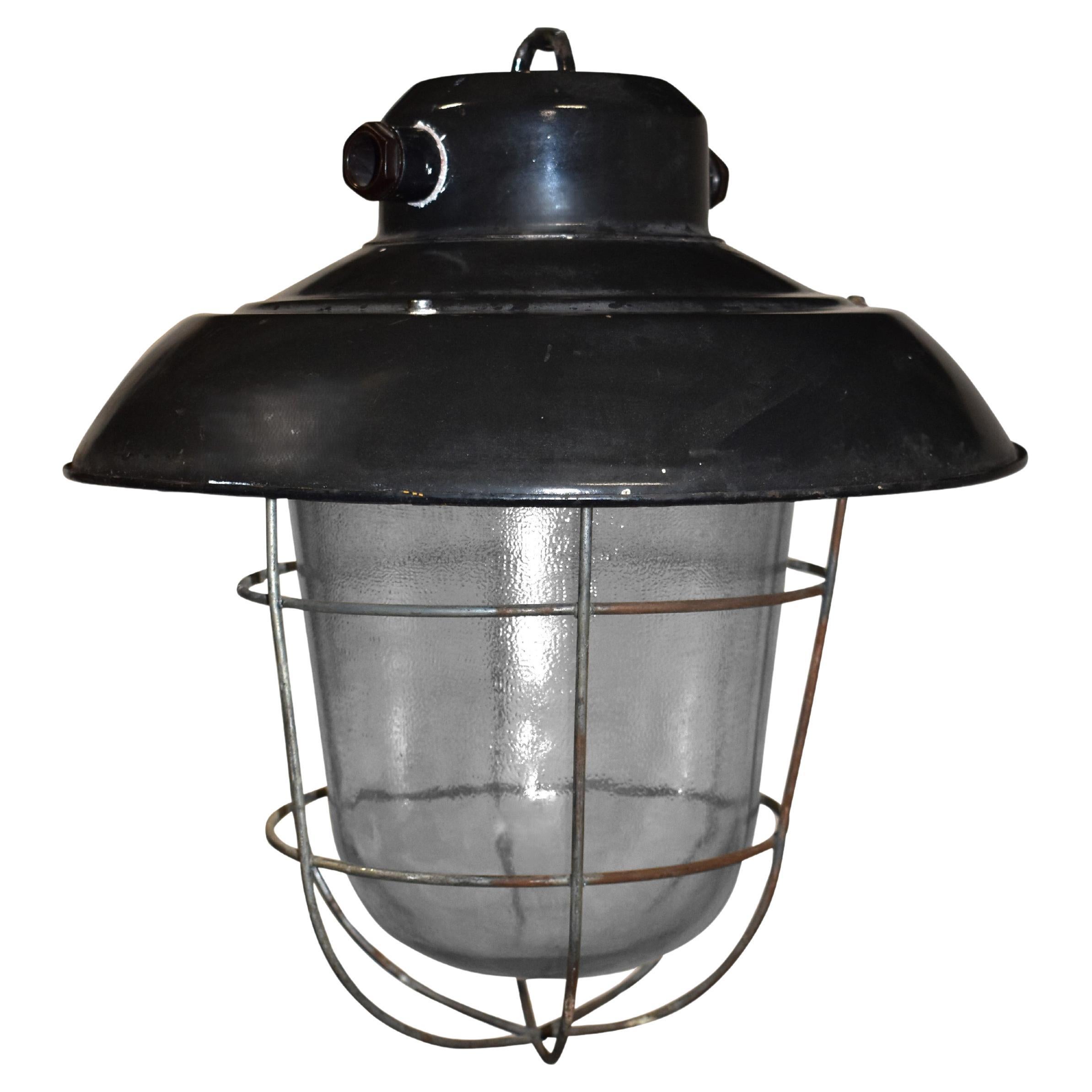 Industrial Ceiling Light Fixture, circa 1930s