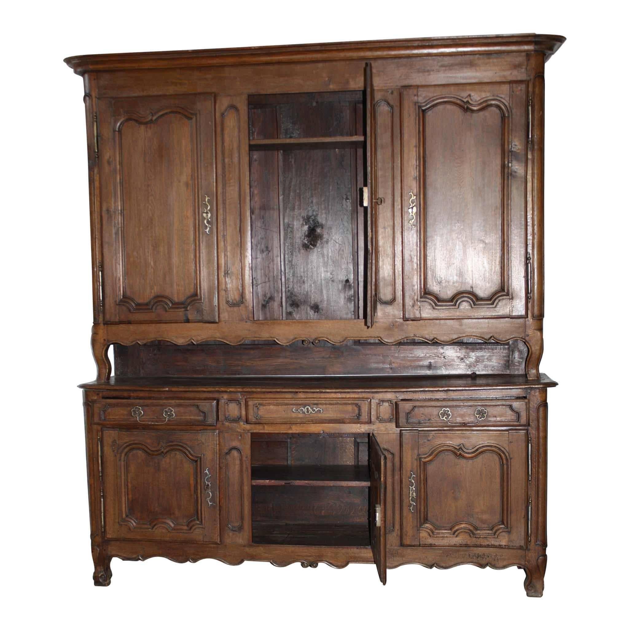 French Country Oak Deux Corps Cabinet, circa 1800 For Sale 6