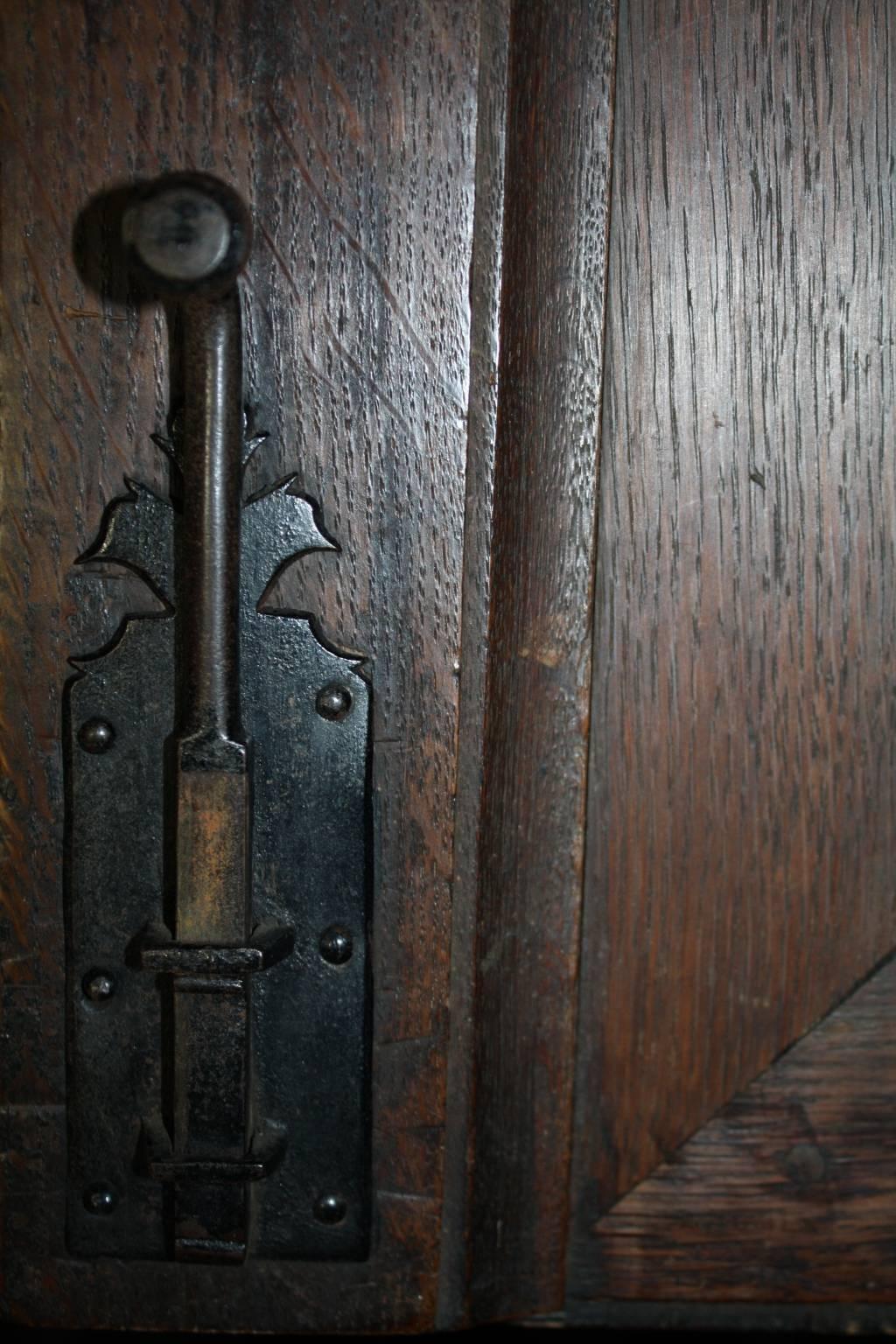 19th Century French Oak Deux Corps Cabinet, circa 1880