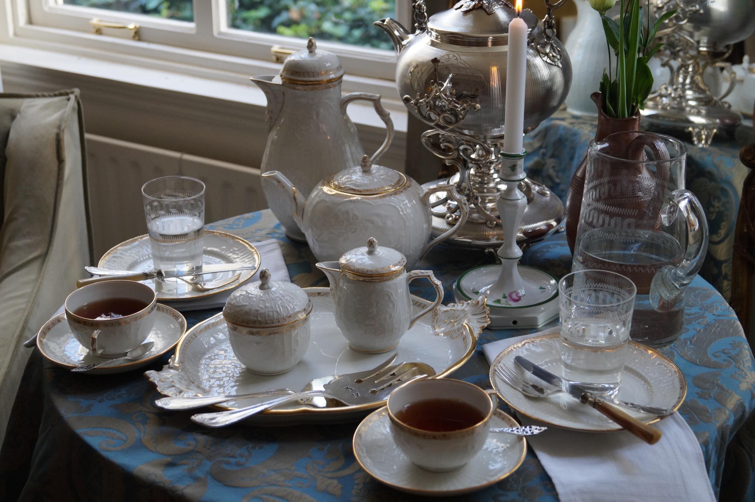 Hand-Painted Magnificent and Rare KPM Berlin Porcelain Tea Coffee Service, circa 1900 For Sale