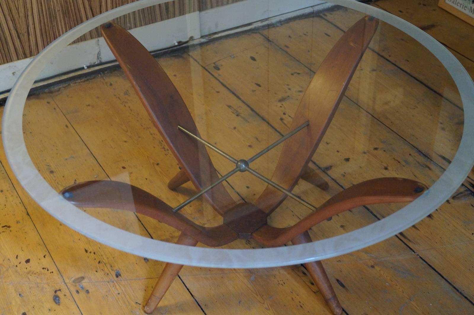 Rare Coffee Table in Gio Ponti Style, Italy, 1950s In Good Condition For Sale In Haarlem, Noord-Holland