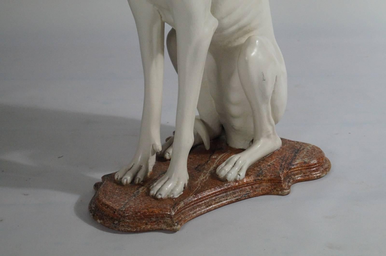 wooden dog sculpture