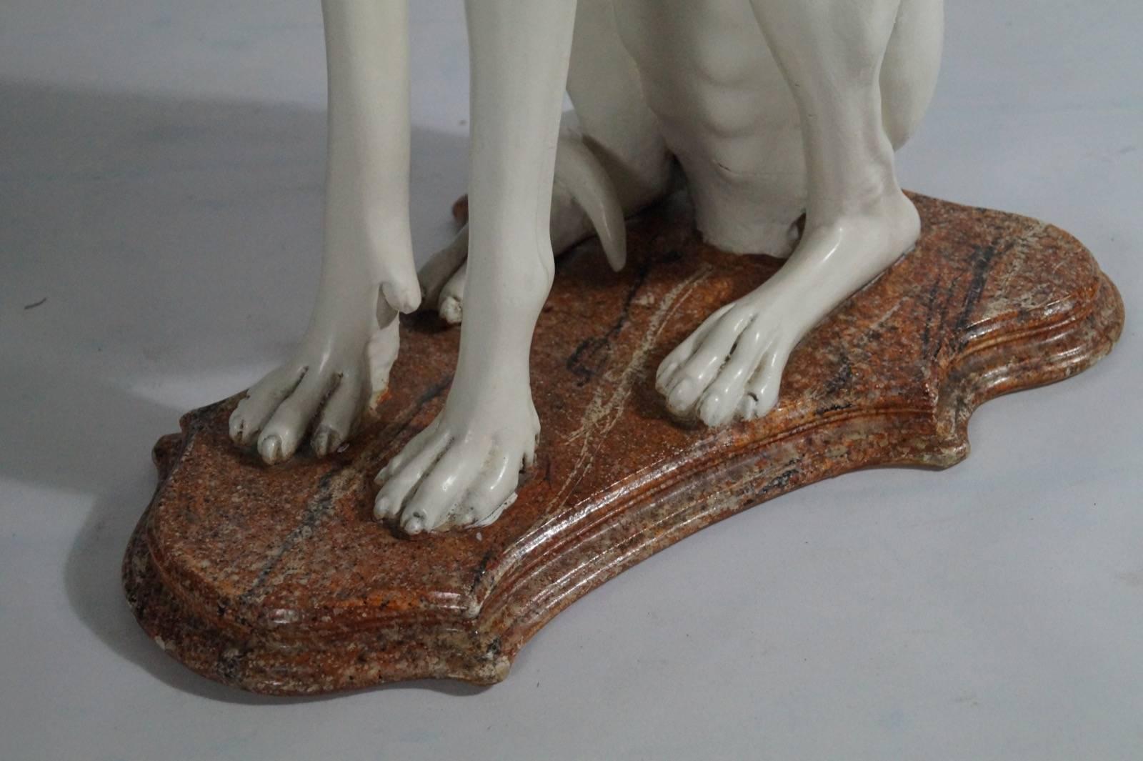 Mid-Century Modern Italian Hand-Carved Wooden Dog, 1950s