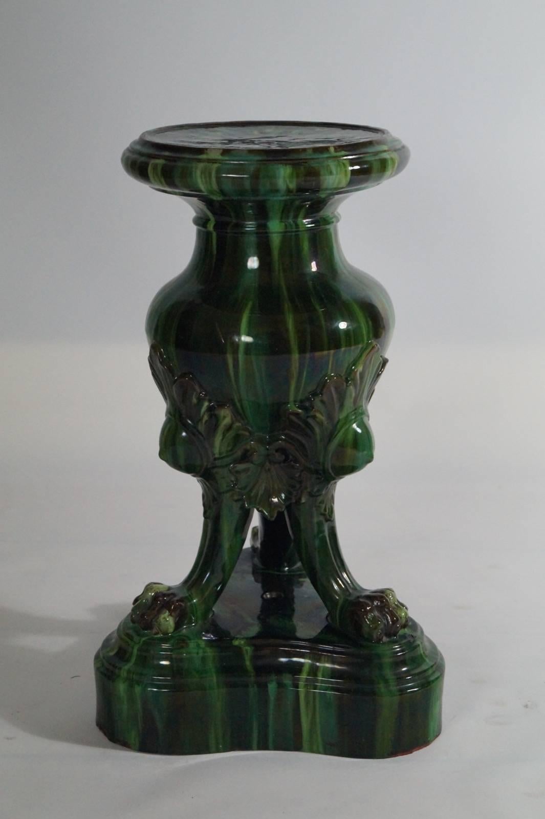 Art Nouveau Special Majolica Pedestal with Vase, 1920s