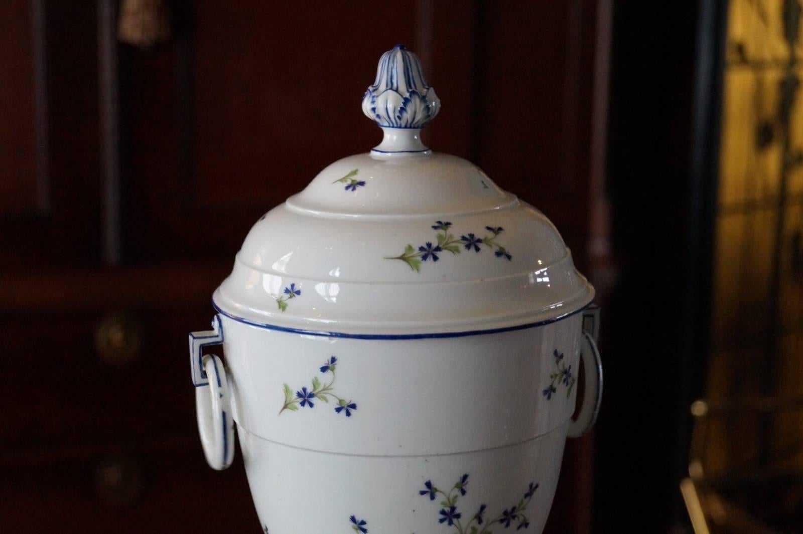 French Unique Niderviller Porcelain Vase with 