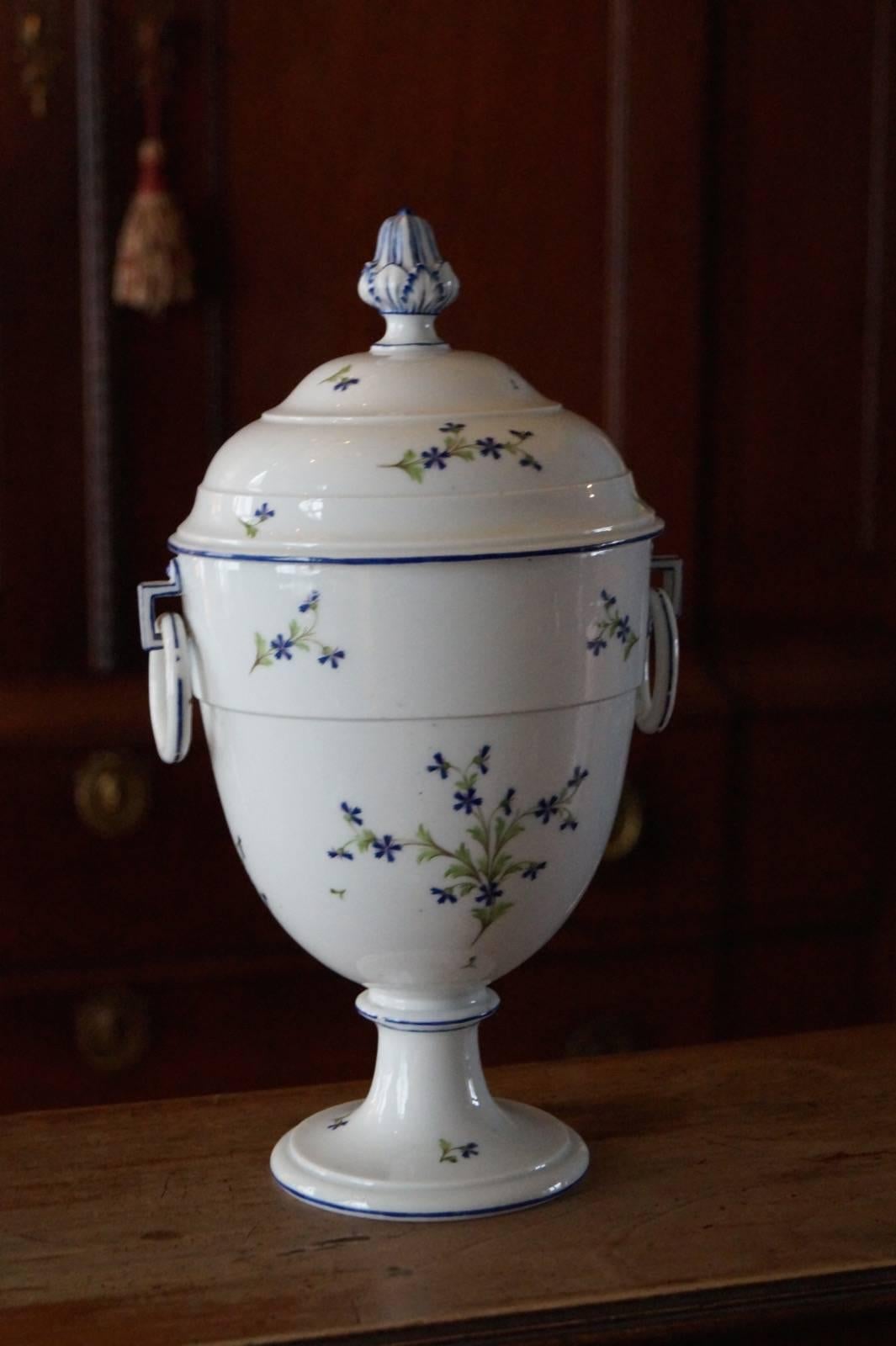 A rare antique Niderviller porcelain vase with 