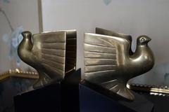 American Art Deco Pigeon Bookends, 1930s