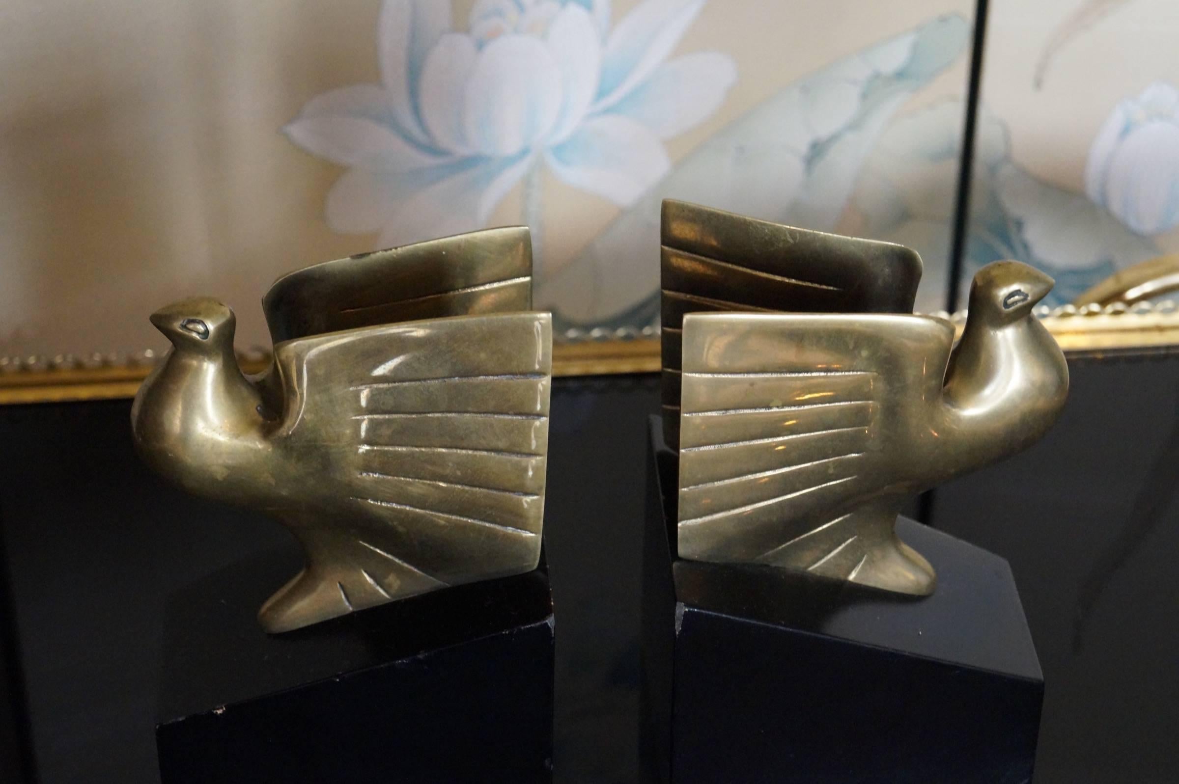 American Art Deco Pigeon Bookends, 1930s For Sale 1