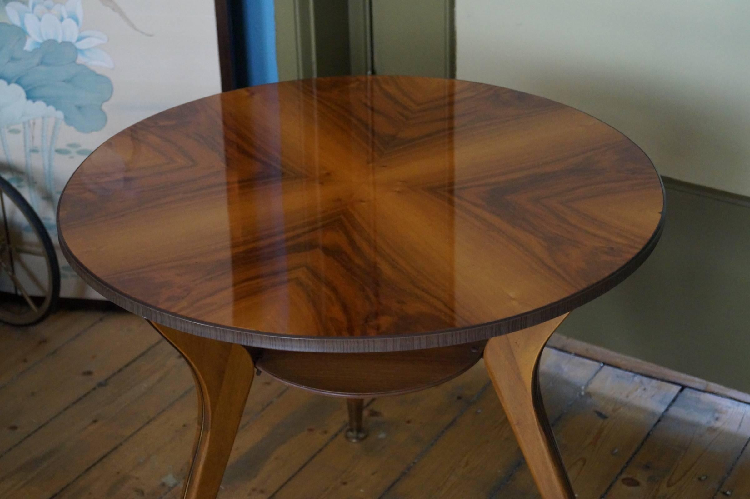 Veneer Gio Ponti Style Coffee Table, Italy, 1950s