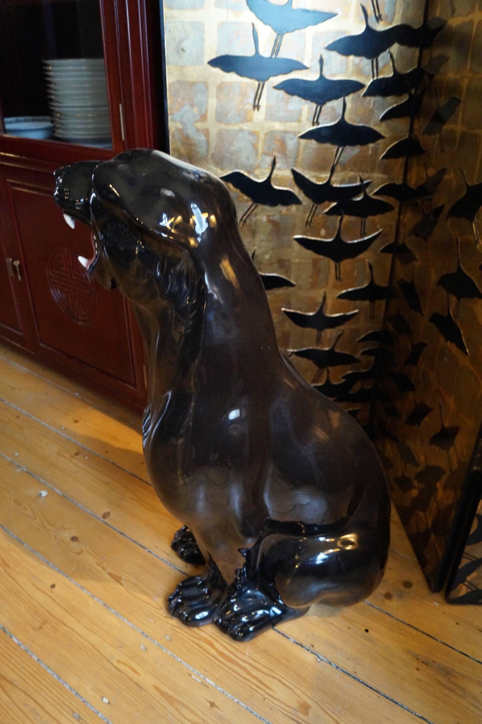 vintage panther statue