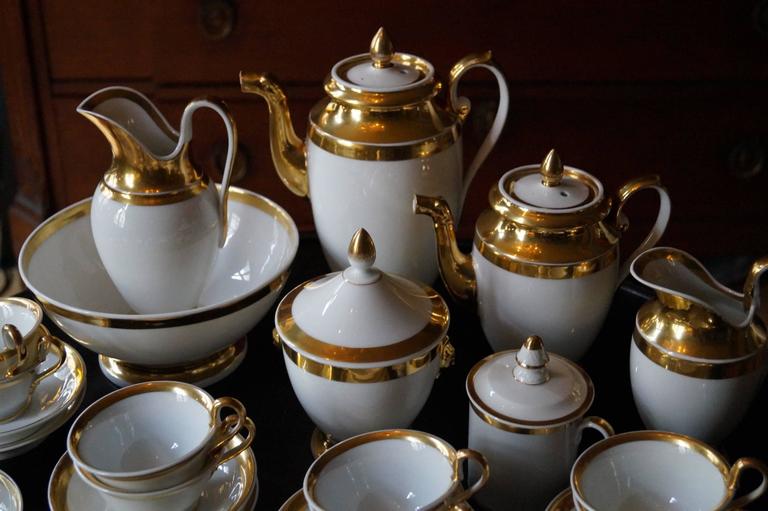 Luxury Porcelain Old Paris Empire Coffee Tea Service, France, 1800-1820