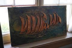 Strong Brutalist Vintage Wall Sculpture Painting, France, 1972