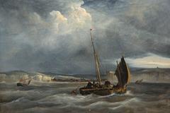 Oil on Canvas by Johnson, English Marinist Painter of the 18th Century