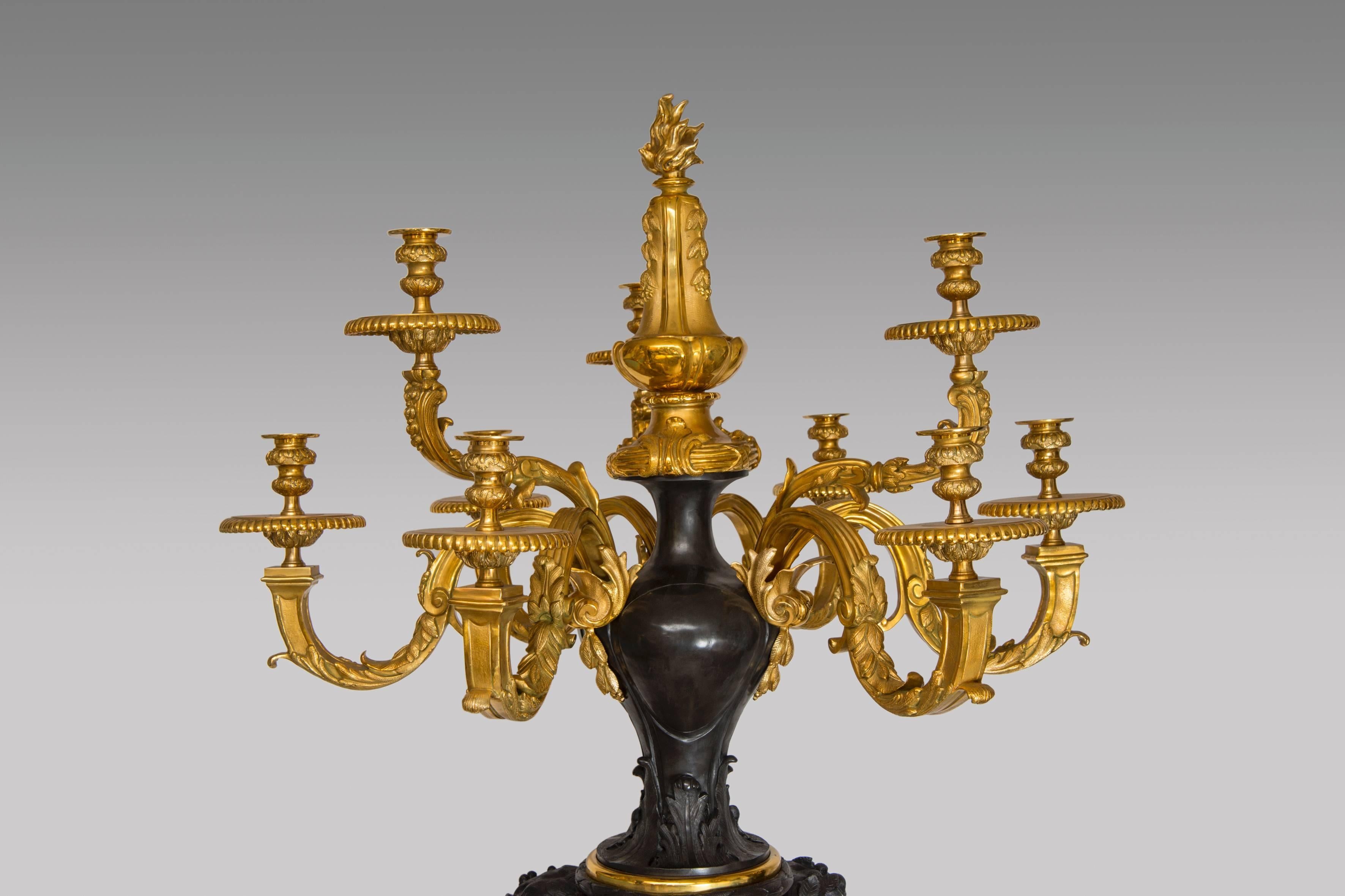 French Very Important Pair of Candelabra 
