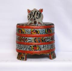 19th Century Rosepainted Amber