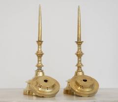 Pair of 15th Century Gothic Candlesticks