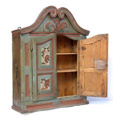 19th Century Painted Hanging Cupboard