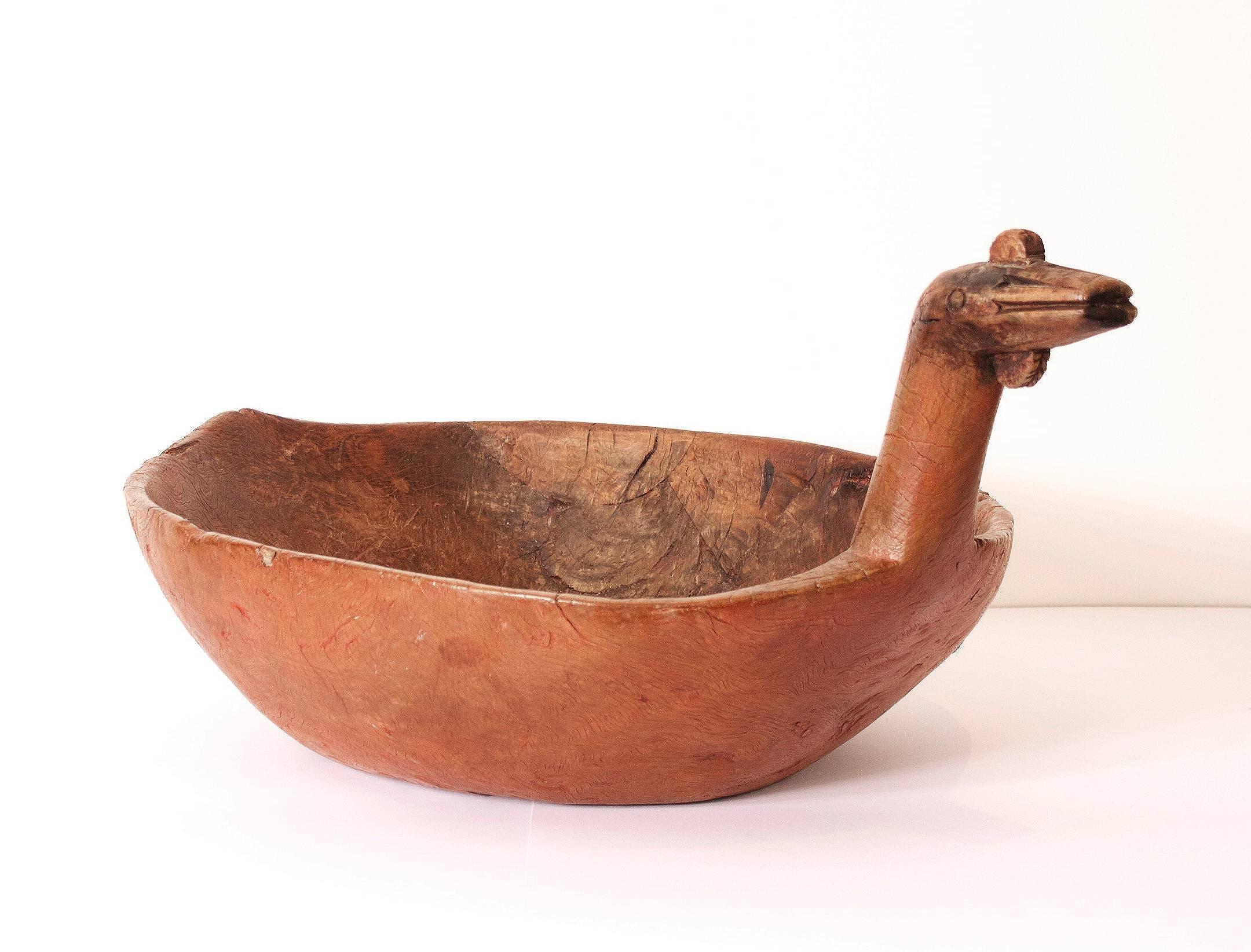 A large and rear ale bowl from Norway, Østerdalen. Marked underneath with OHS, OPS, MIDV, dated 1778.