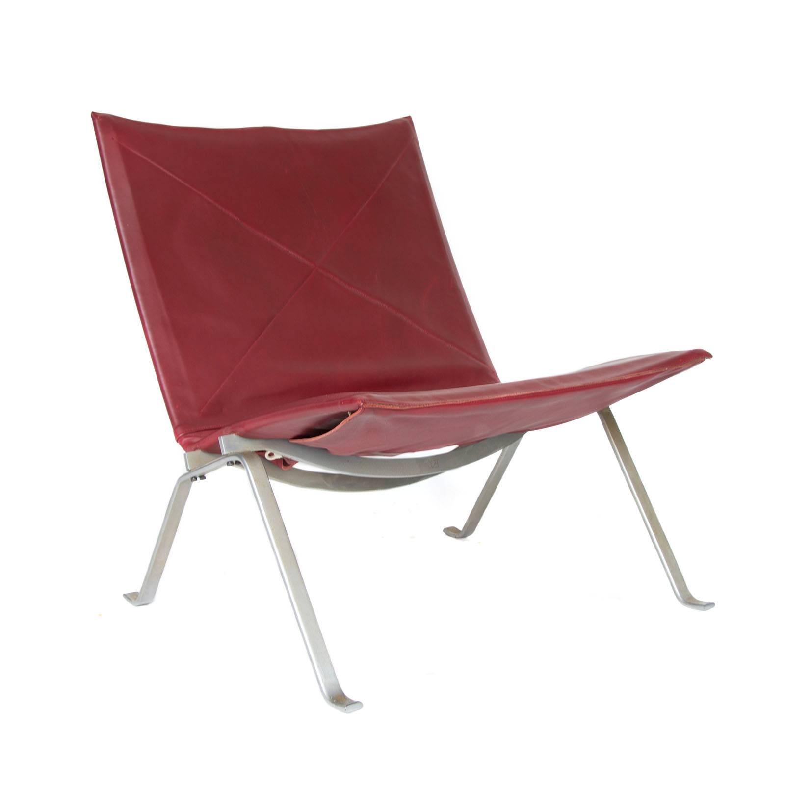 1956, Poul Kjaerholm für E. Kold Christensen, PK22 Lounge Chairs (Stahl) im Angebot