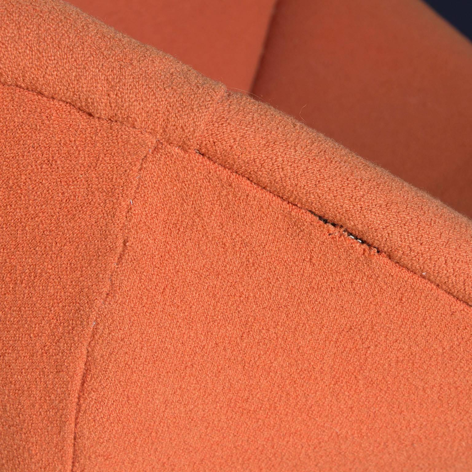 1950's, Rudolf Wolf, for Rohe Noordwolde, Lounge Chair in Orange Fabric ...