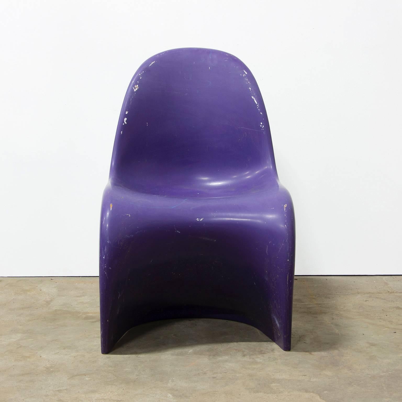 Chaise empilable violette rare de Verner Panton, 1ère édition Herman Miller, 1965 Bon état - En vente à Amsterdam IJMuiden, NL
