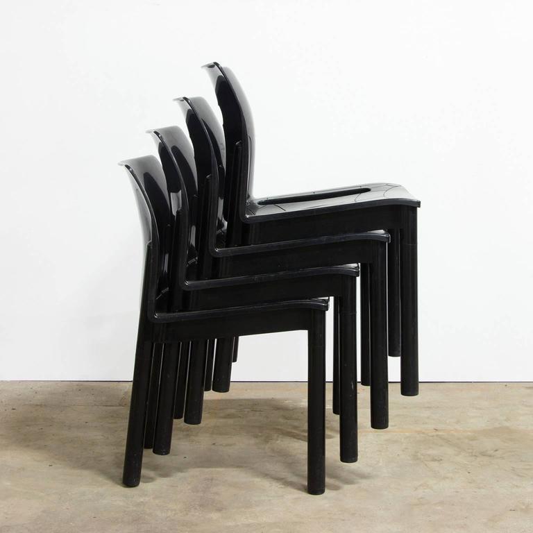black stackable chairs black metal midcentury modern 1986 anna castelli ferrieri plastic stacking chairs 4870 for kartell black stackable chairs black metal midcentury modern 1986 anna castelli ferrieri plastic stacking chairs 4870 for kartell