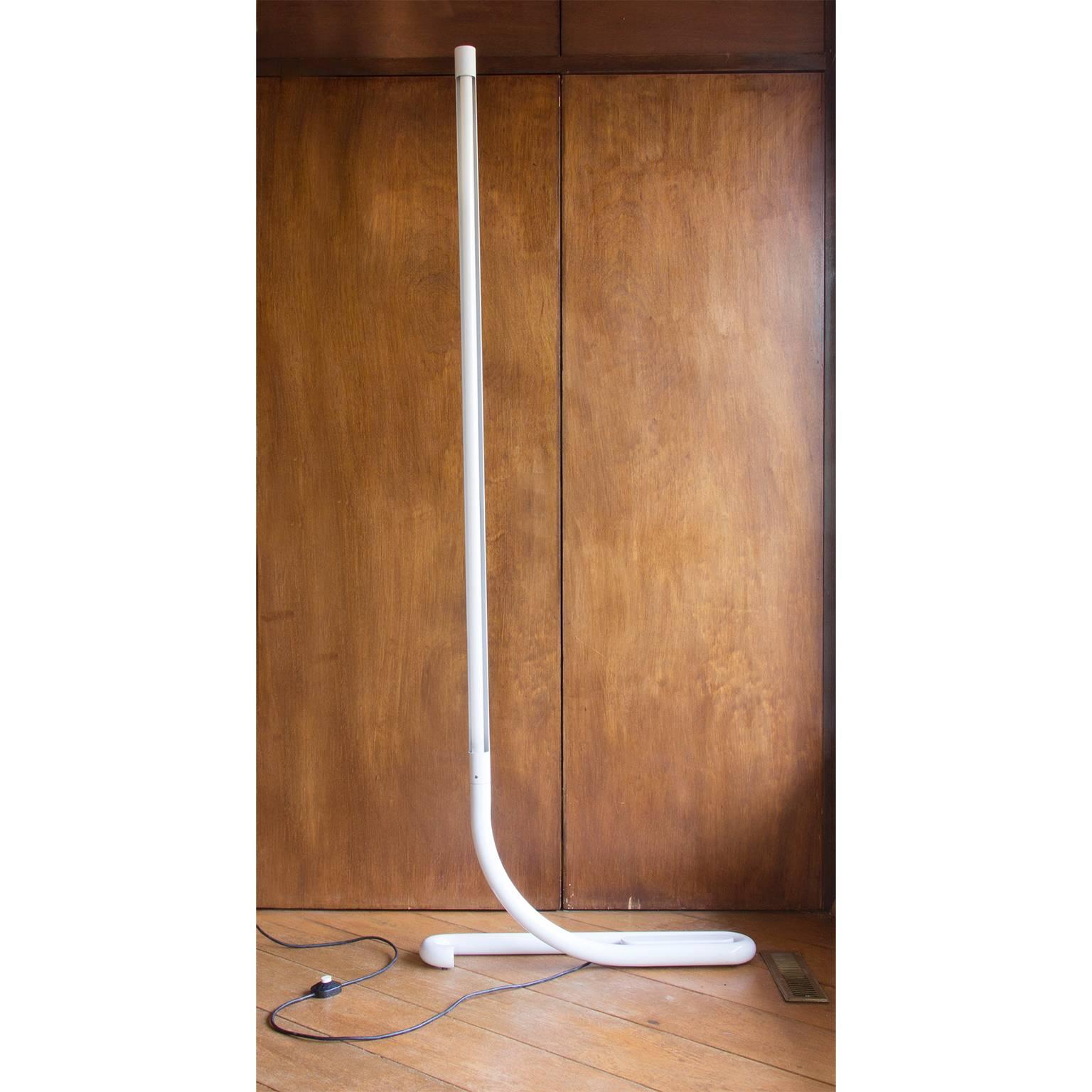 Mid-Century Modern 1972, Aldo van den Nieuwelaar, Early White TC2 Floor Lamp for Artimeta  For Sale