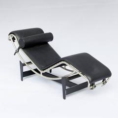 1928, Le Corbusier LC 4 Miniature by Vitra in Black Chrome
