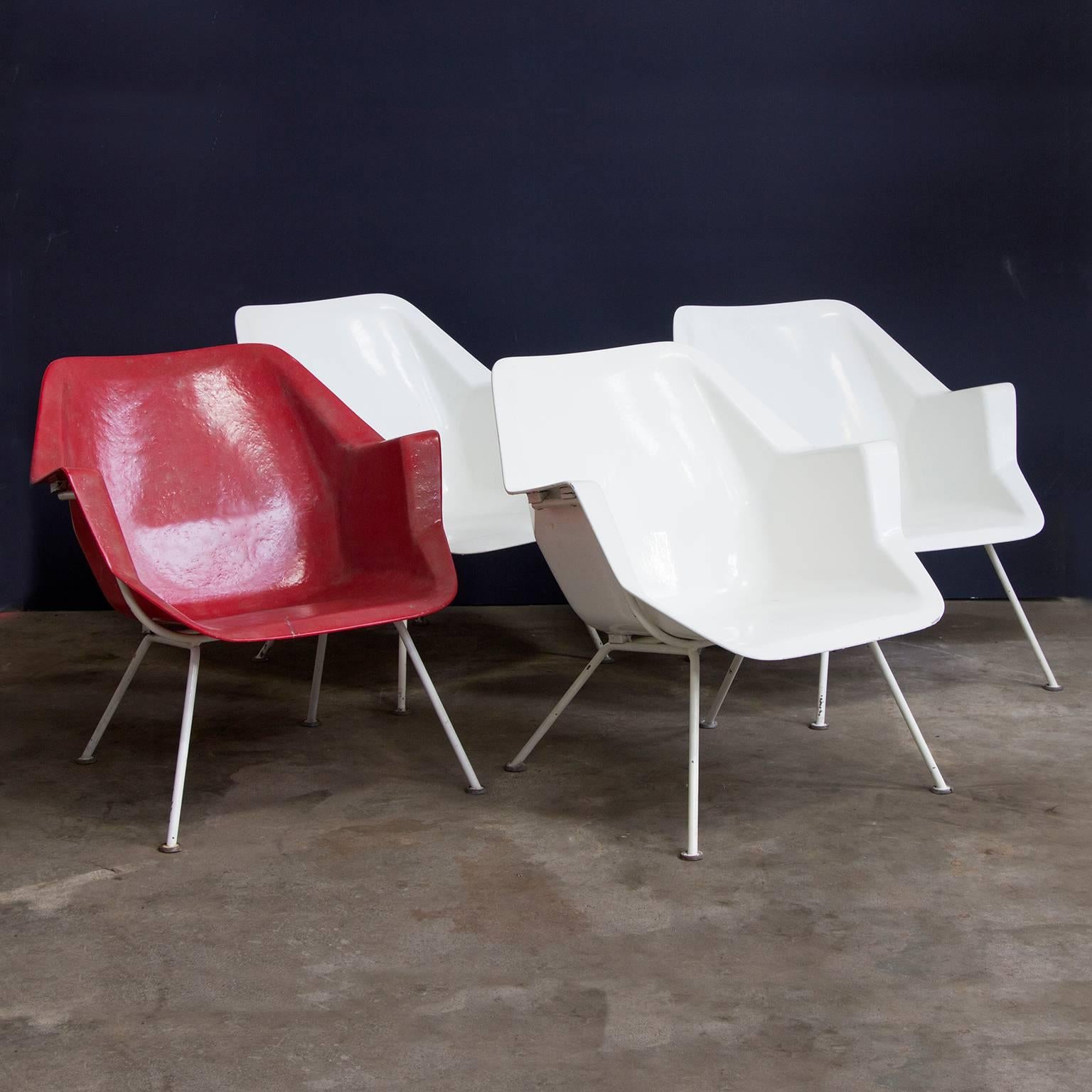 1957, Wim Rietveld/André Cordemeyer, Trois chaises, version 416 de Gispen Holland en vente 3
