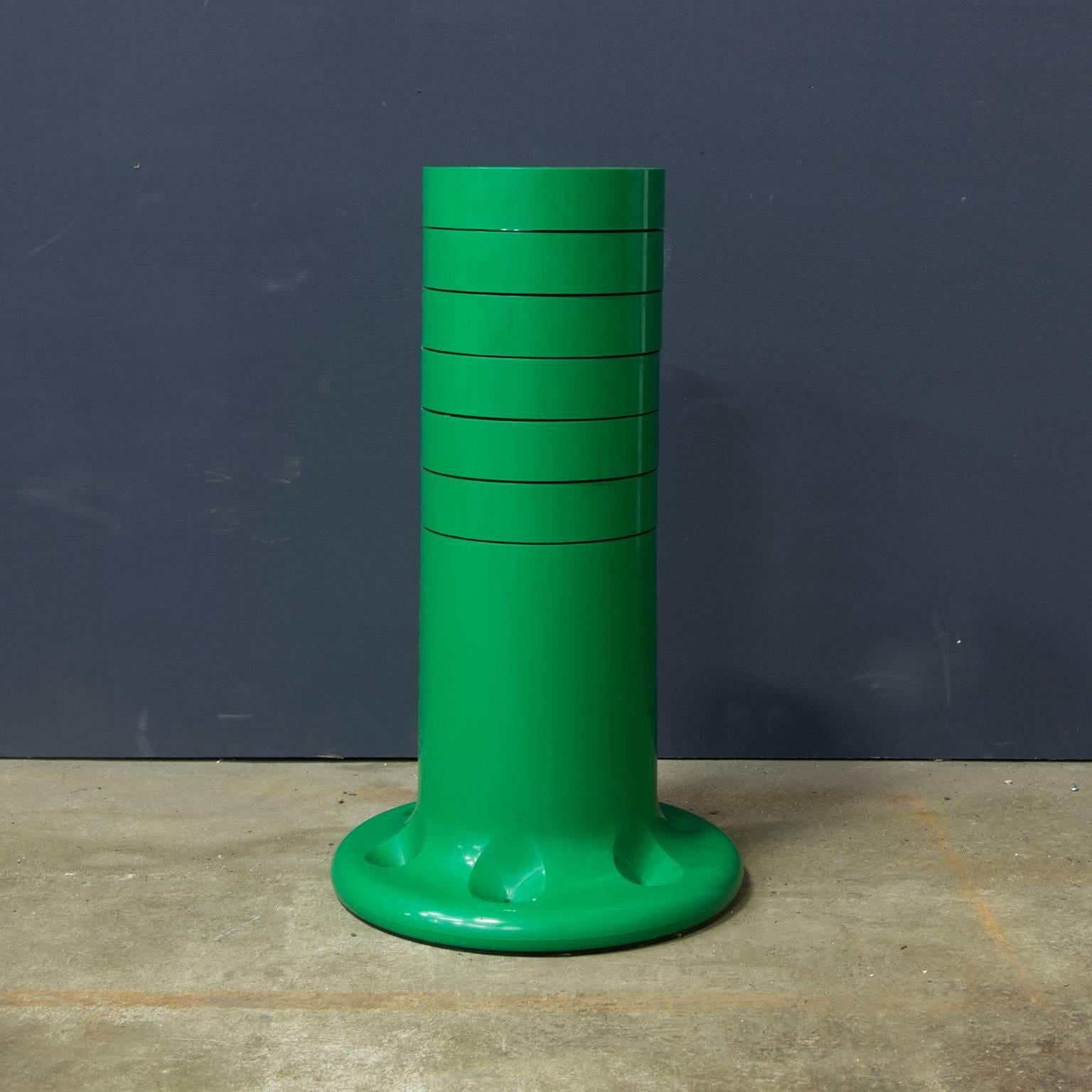 Plastic 1972, G.C. Piretti for Anonima Castelli, Rare Green Pluvium Umbrella Stand