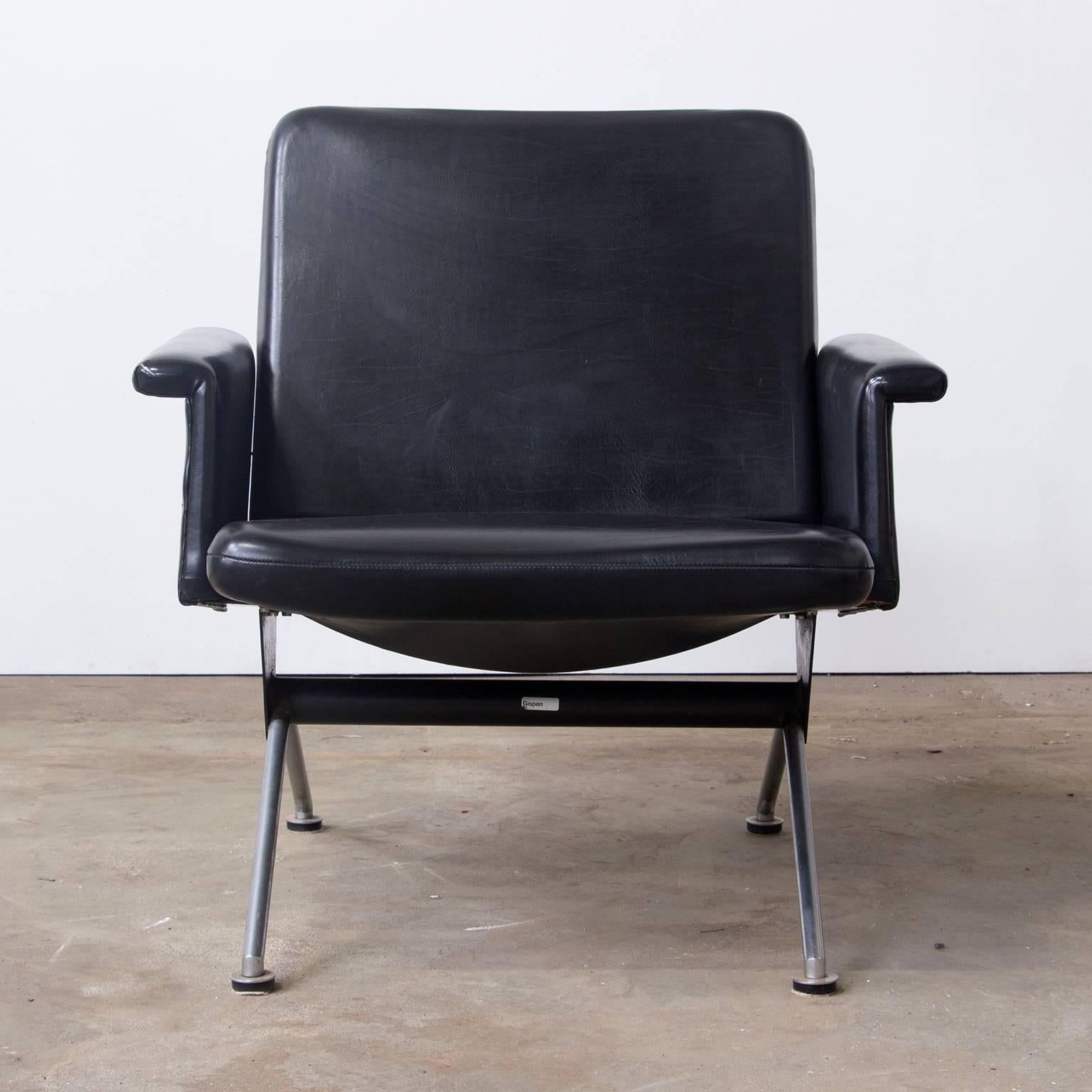 1961, Andre Cordemeyer für Gispen, niederländischer Easy Chair Nr. 1432 aus der Mitte des Jahrhunderts im Zustand „Gut“ im Angebot in Amsterdam IJMuiden, NL