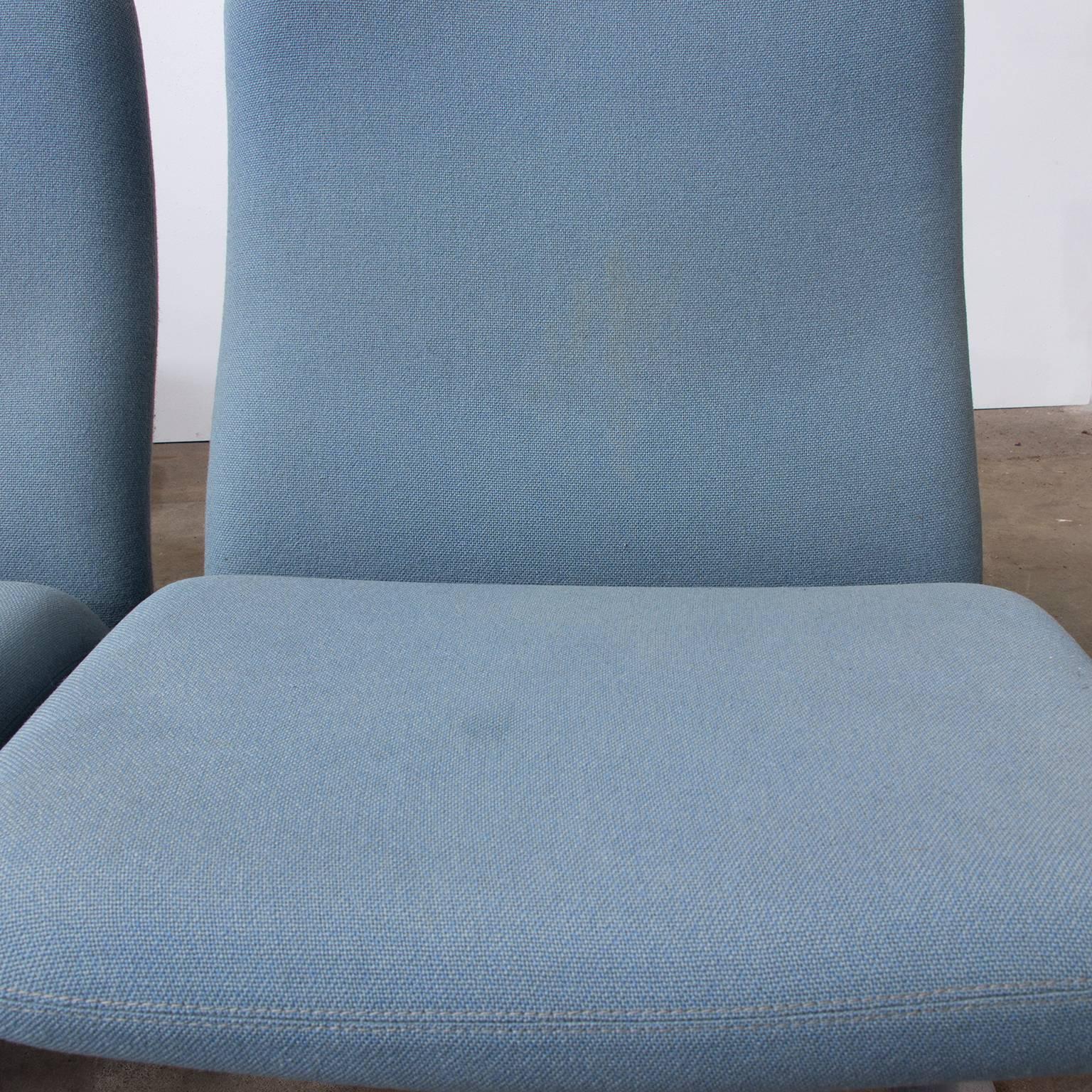 1966, Pierre Paulin, Rare F784, Concorde Three-Seat Couch in Light Blue Fabric 3