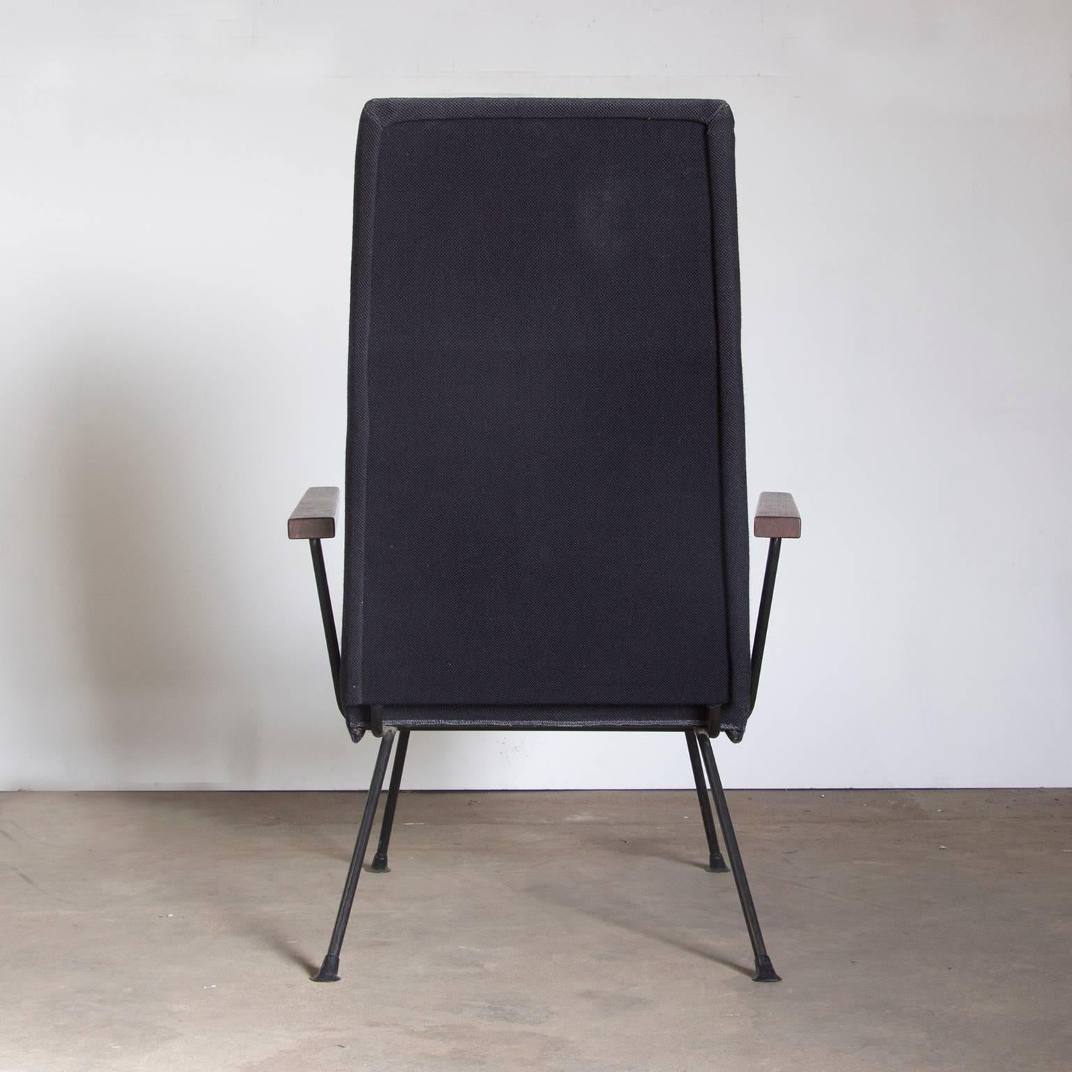 1959, Cordemeyer für Gispen, Easy Chair 1410, Original Dunkelblauer/Schwarzer Stoff (Niederländisch) im Angebot