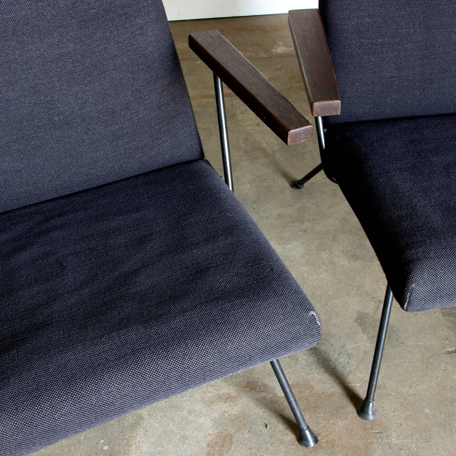 Mid-20th Century 1959, Cordemeyer for Gispen, Easy Chair 1410, Original Dark Blue/Black Fabric For Sale