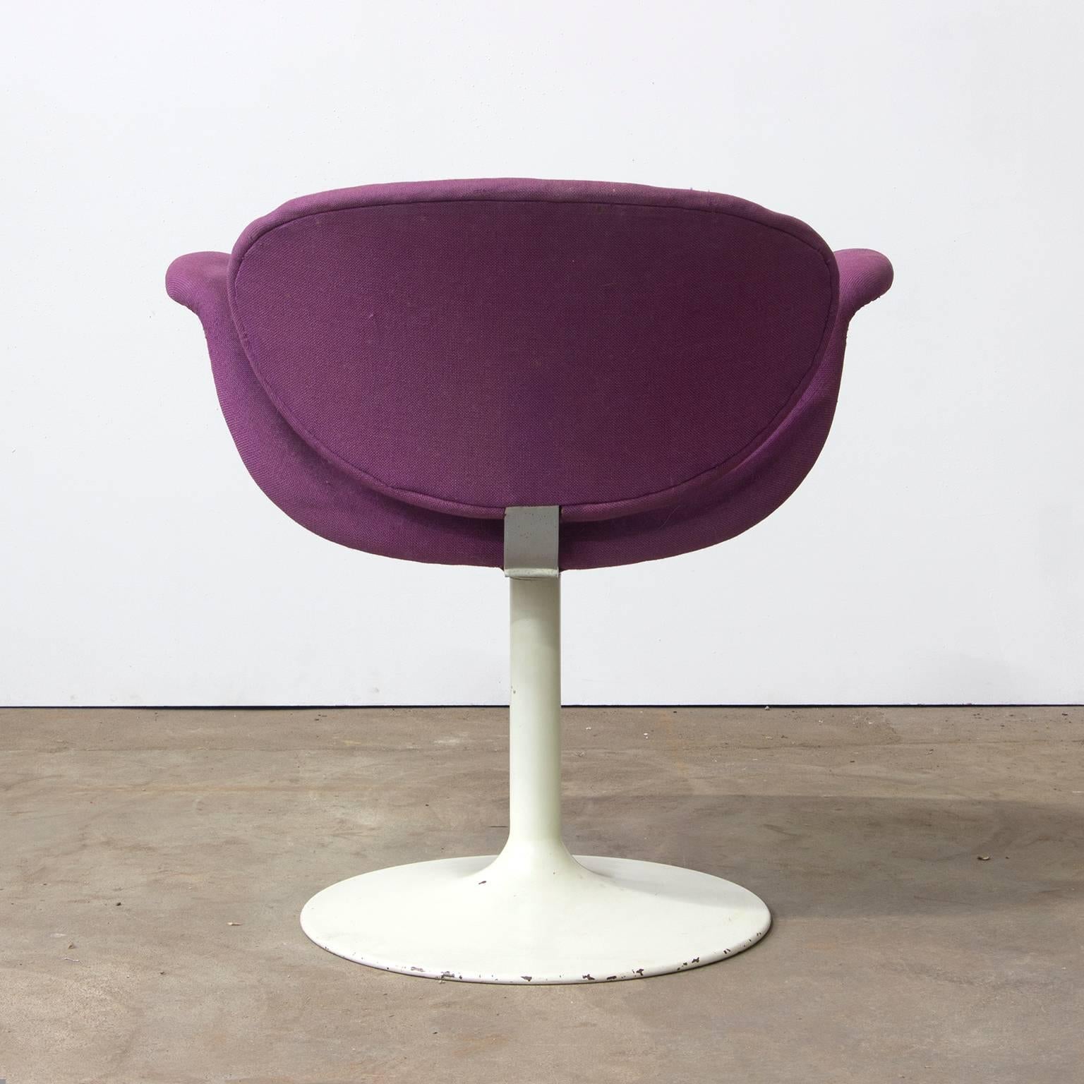 French 1965, Pierre Paulin for Artifort, Set Very Early Original Base and Purple Fabric