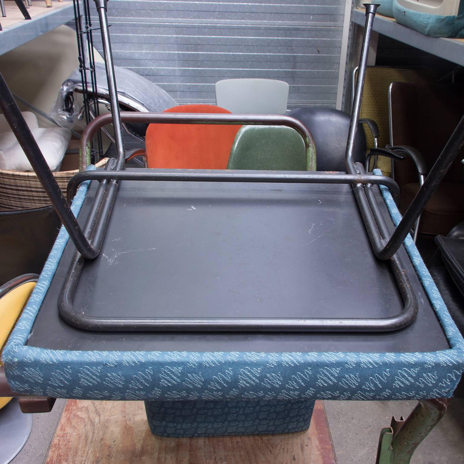 1959, Cordemeyer for Gispen, Easy Chair 140, Original Blue 1960s Fabric For Sale 2