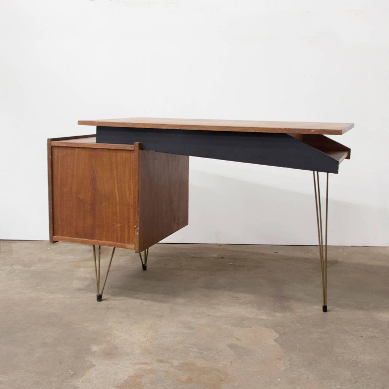 Wooden Tiny, Elegant Office Desk, circa 1960 For Sale at 1stDibs