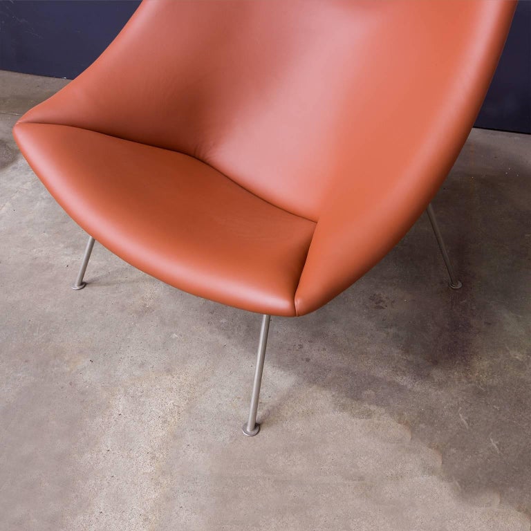 Mid-20th Century 1959, Pierre Paulin, Large Early Oyster, Easy Chair F157 in Brown Leather