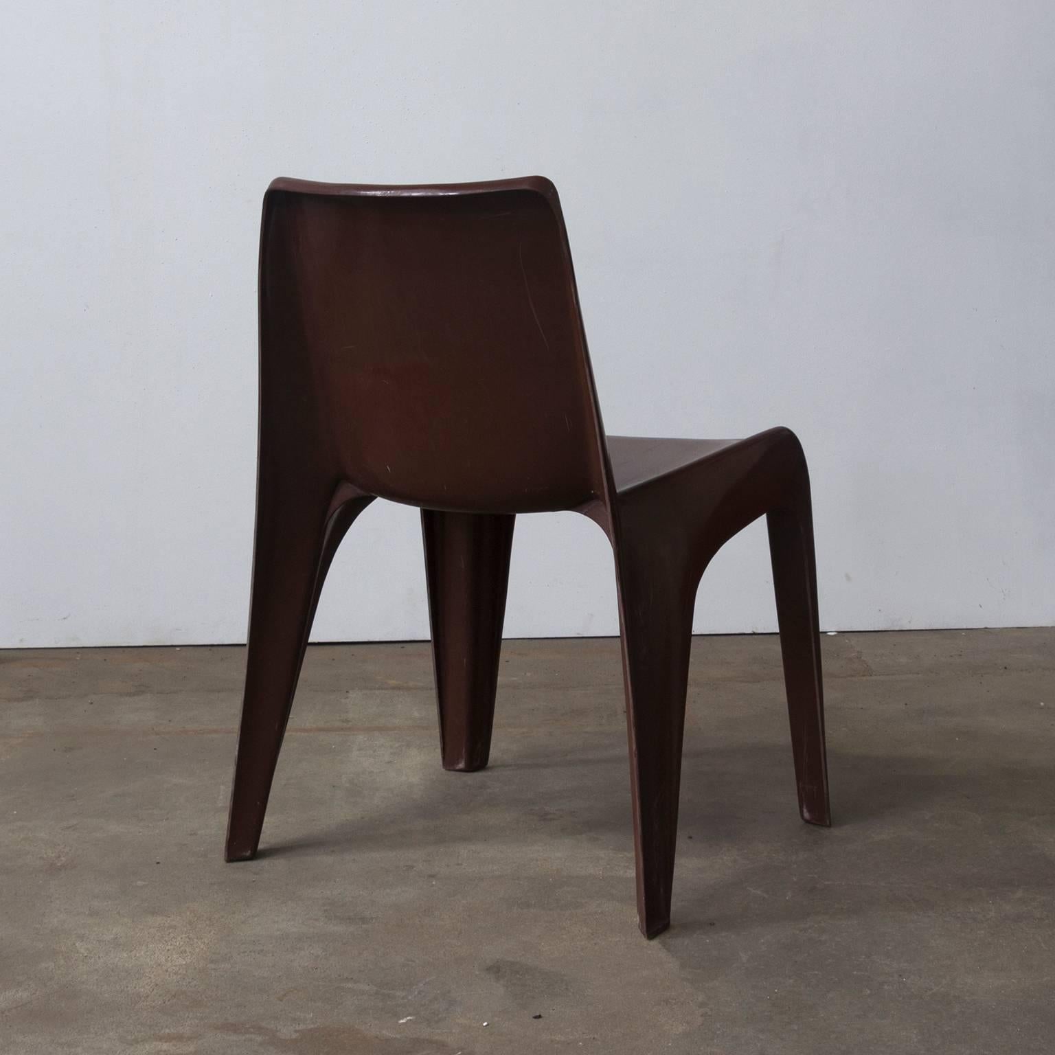 Mid-Century Modern 1969, Helmut Bätzner for Bofinger, Set of Four Brown Chairs Modell B 1171 For Sale