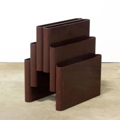 1972, Giotto Stoppino for Kartel, Magazine Rack in Chocolate Brown