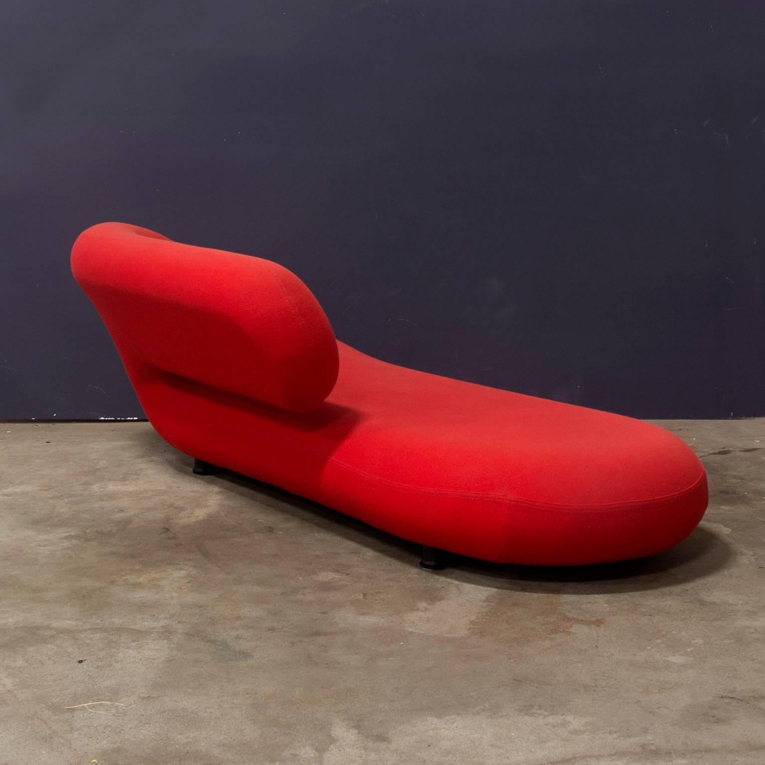 1970, Geoffrey Harcourt, Chaise Longue Cleopatra in Originally Red Tonus Fabric In Good Condition In Amsterdam IJMuiden, NL