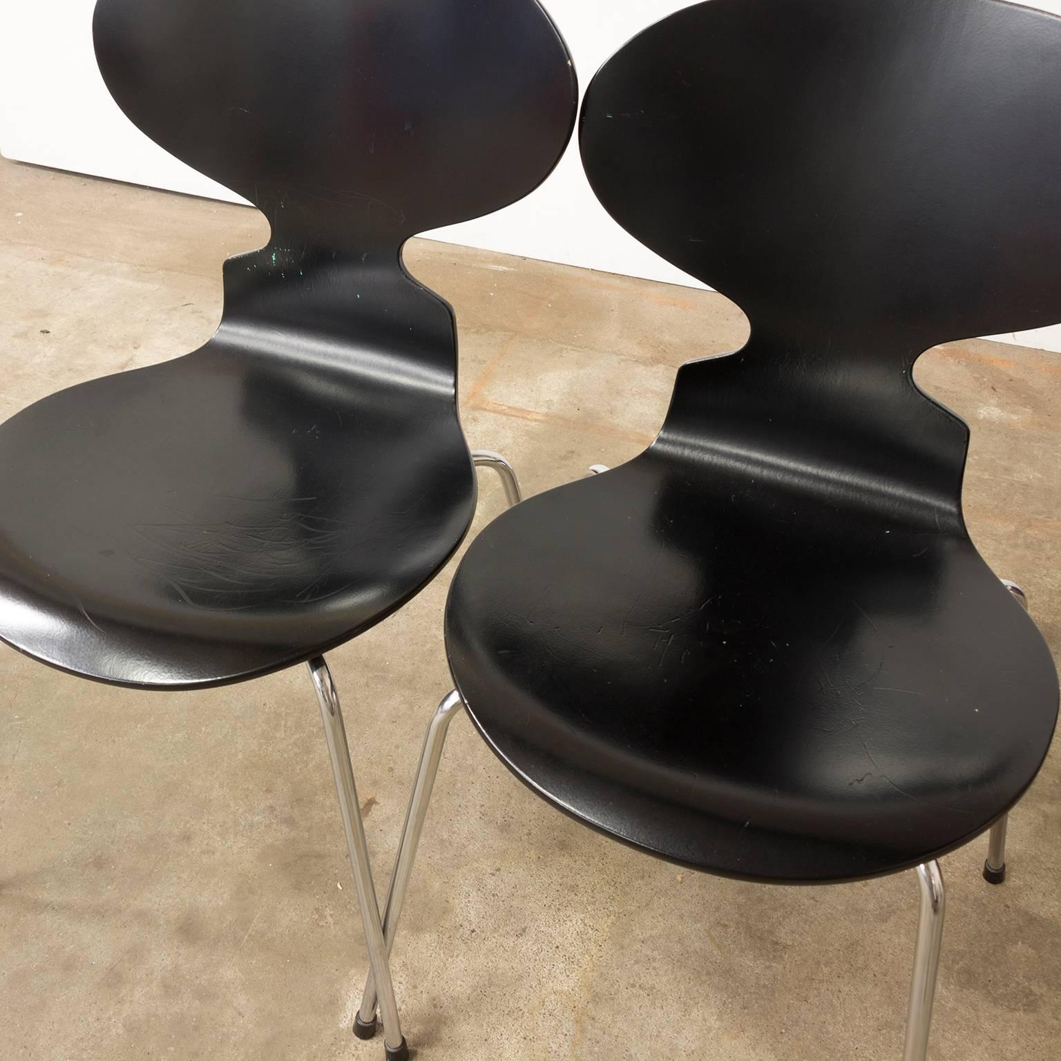 Mid-20th Century 1952, Arne Jacobsen, Ant Chairs, Repainted by Piece or as a Set