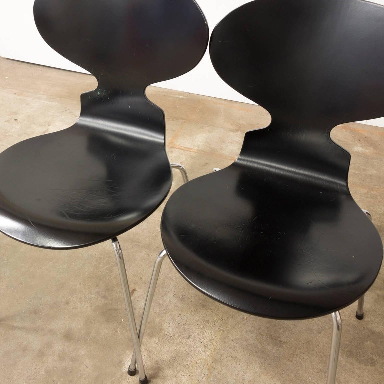 1952, Arne Jacobsen, Ant Chairs, Repainted by Piece or as a Set For Sale 1