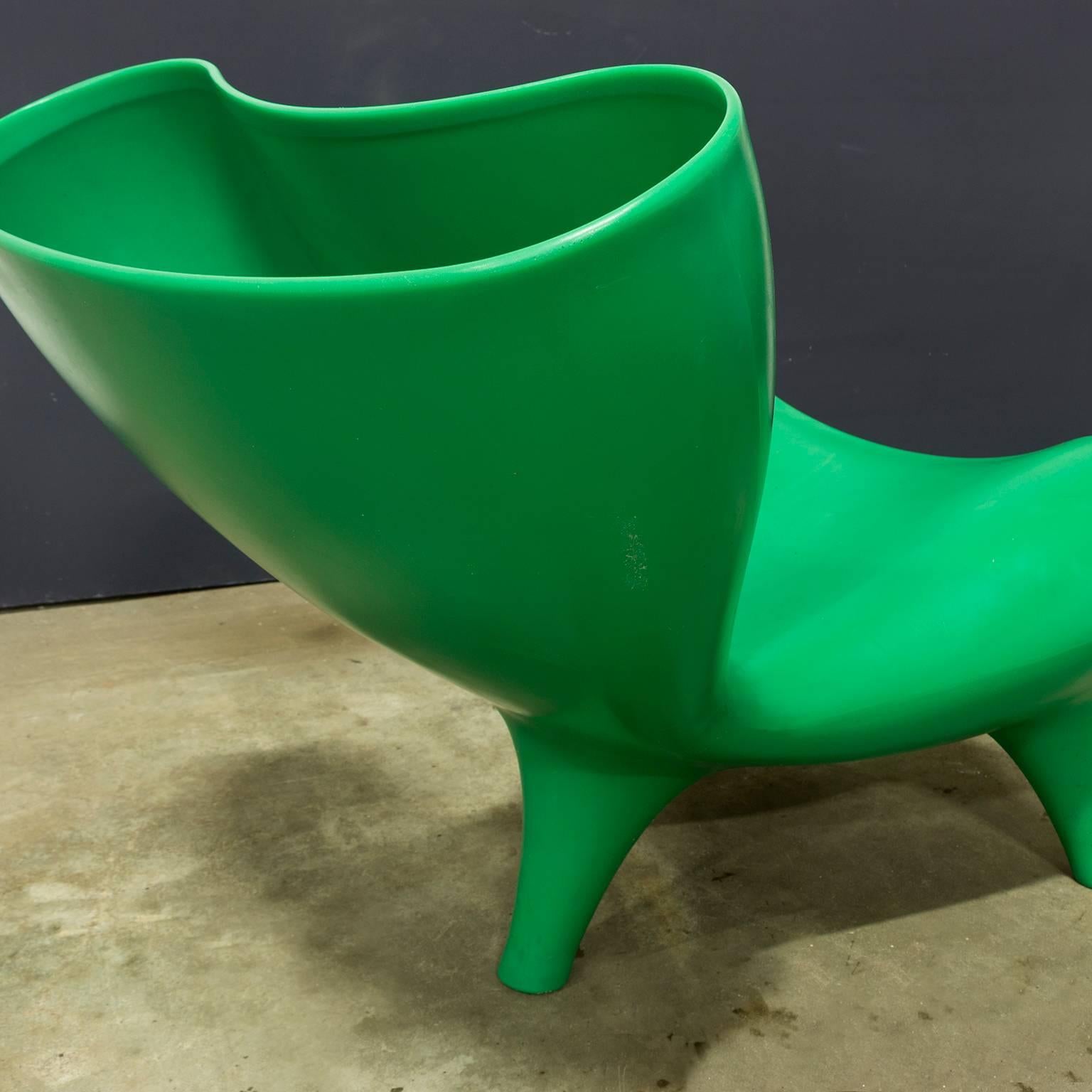 Plastic 1983, Marc Newson, Nowadays Rare Apple Green Orgone Chair