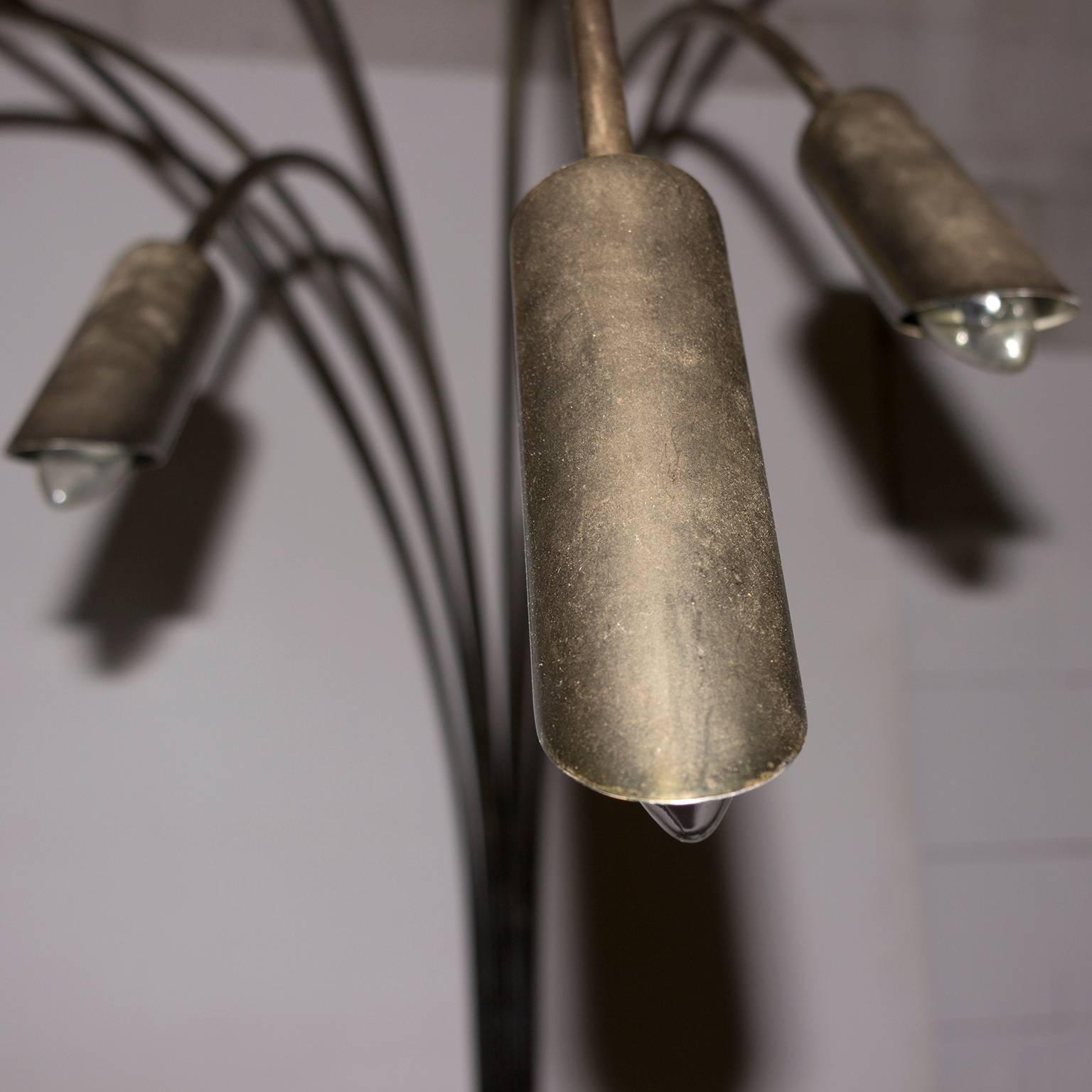 Verstellbare, monumentale Stehlampe, 1950er- oder 1960er-Jahre, in  Angelo Leli Stil  im Zustand „Gut“ im Angebot in Amsterdam IJMuiden, NL