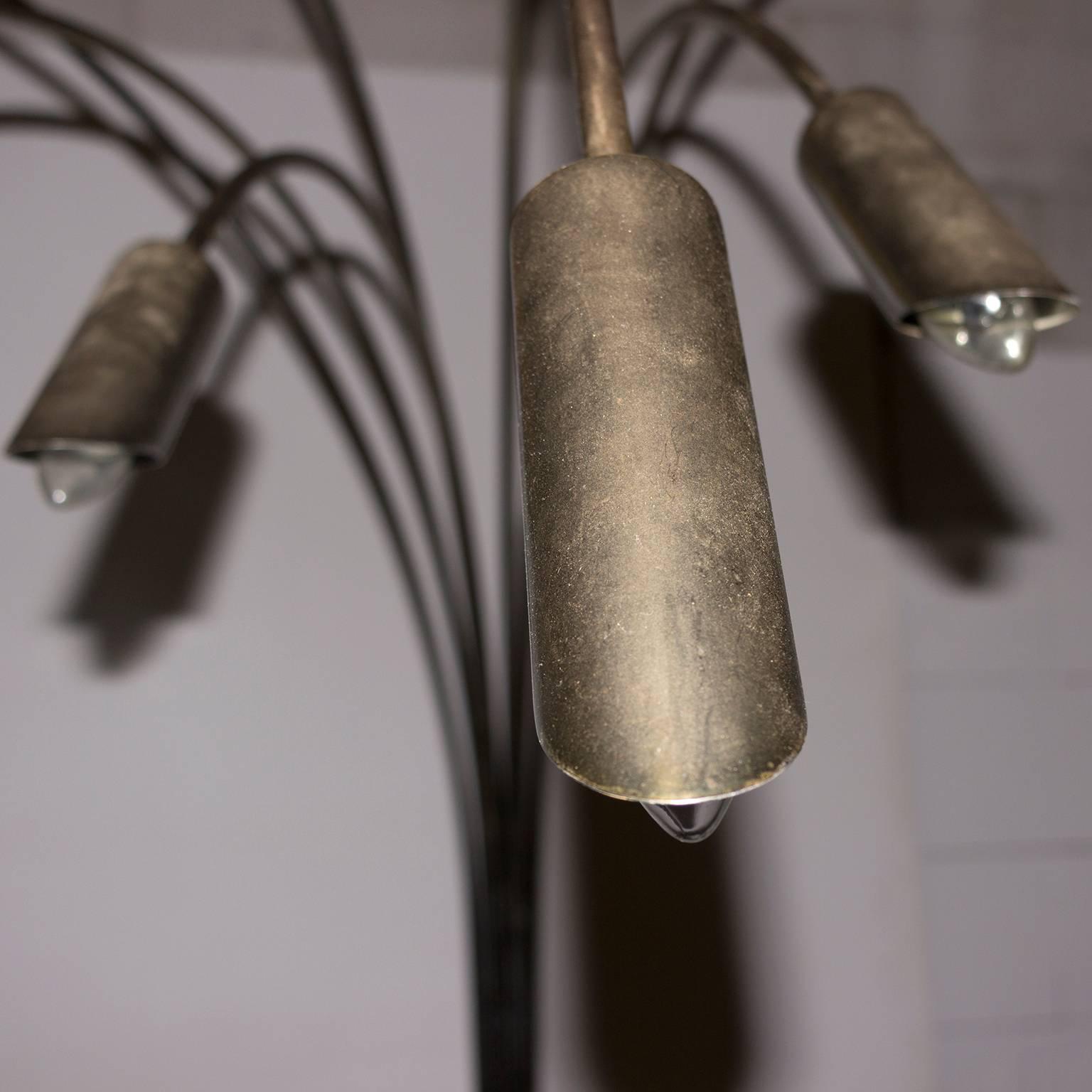 Lampadaire monumental réglable des années 1950 ou 1960, en  Style Angelo Leli Bon état - En vente à Amsterdam IJMuiden, NL
