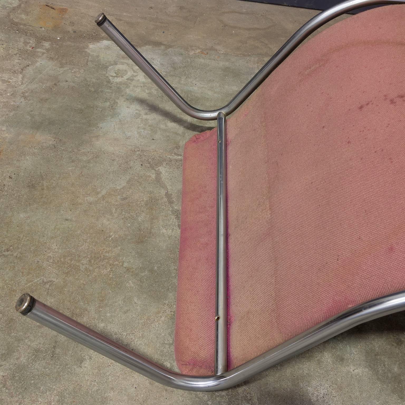 1968, Kho Liang Ie for Stabin Holland, Rare Pink Fabric 704 High Lounge Chair For Sale 3