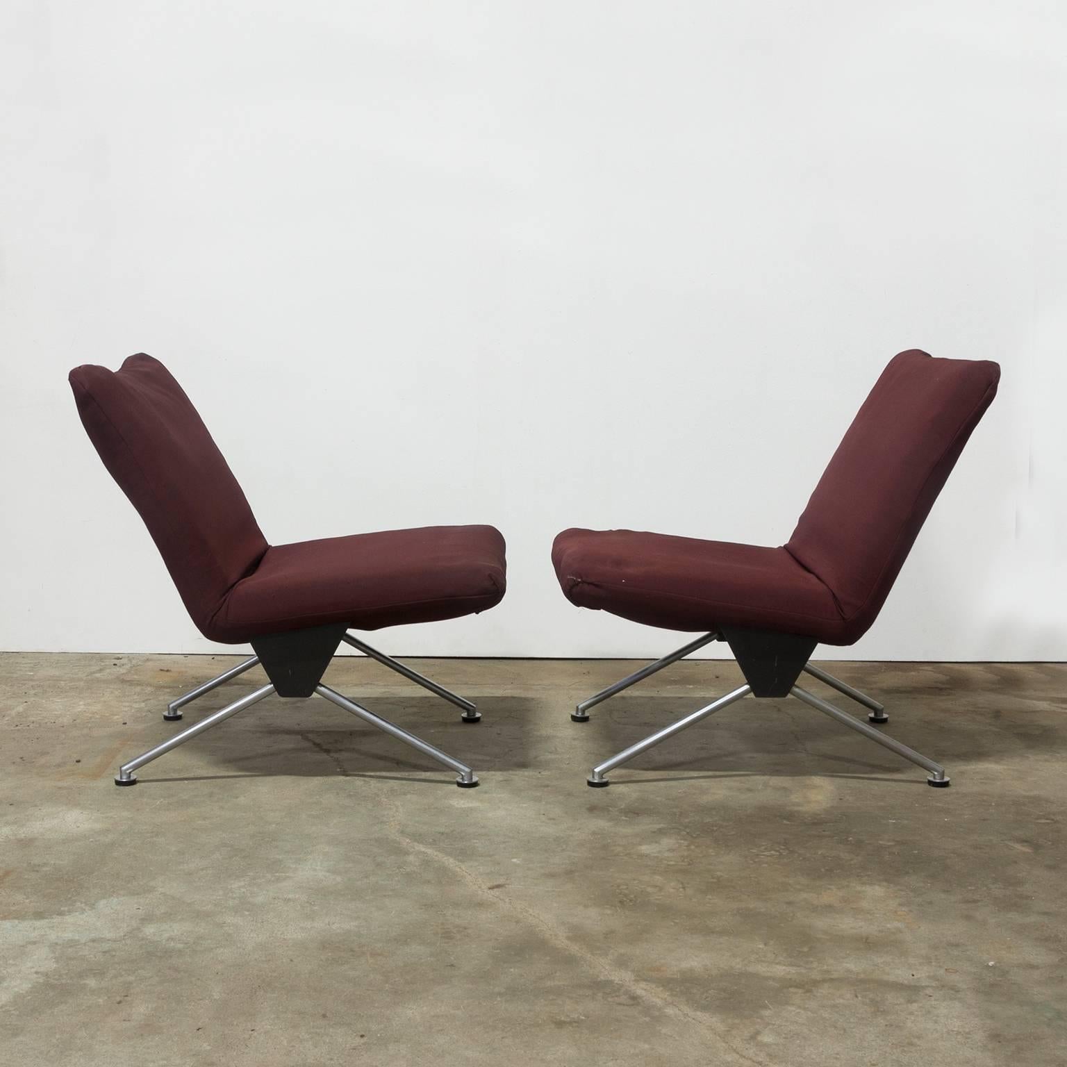 Mid-Century Modern 1961, Andre Cordemeyer for Gispen, Set of Two Mid-Century Dutch Easy Chairs 1432 For Sale