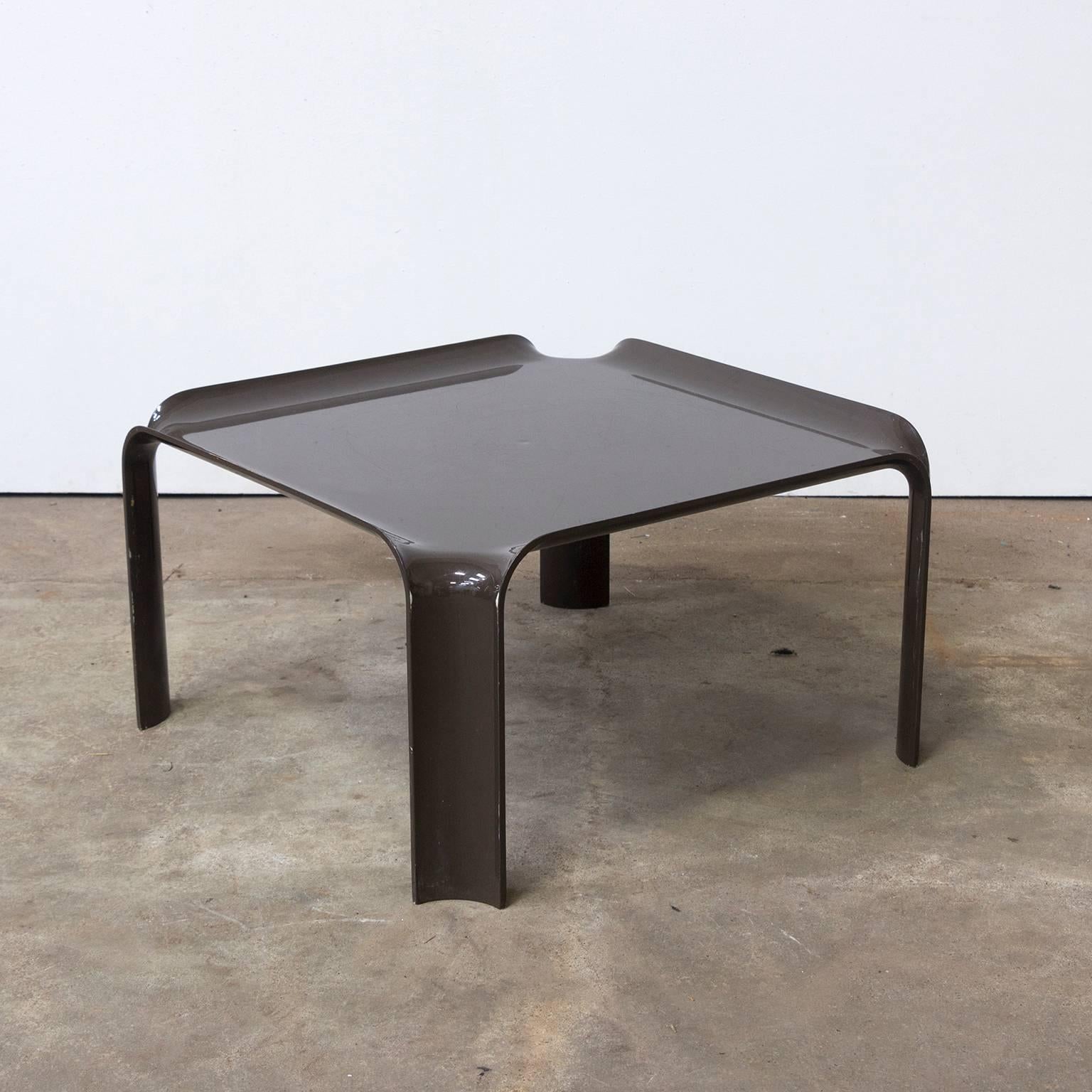 Mid-Century Modern 1967, Pierre Paulin, Side Table Model 877 in Shiny Brown For Sale